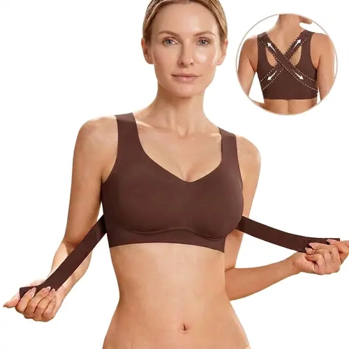 LUCKMEEY Posture Bra,women wireless bra,soft breathable non-removable molded cups,yoga fitness sportswear for gym and daily training,bra Soft Comfy Bra Seamless Shaping Bras push up bra bras for women minimizer bra