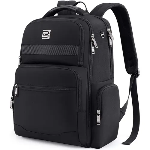 Bruno Cavalli 15.6inch Laptop Backpack #17236 Black with Front Pocket & Adjustable Straps for Everyday Use Durable Zipper Modern Practical Design Work Bags