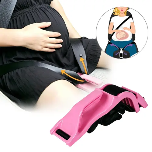 Pregnancy Bump Strap for Pregnancy Seat Belt Belly Protection Prevent Compression of The Abdomen Pregnancy Must Haves Pressure Relief Car Safety Accessory Universal Fit