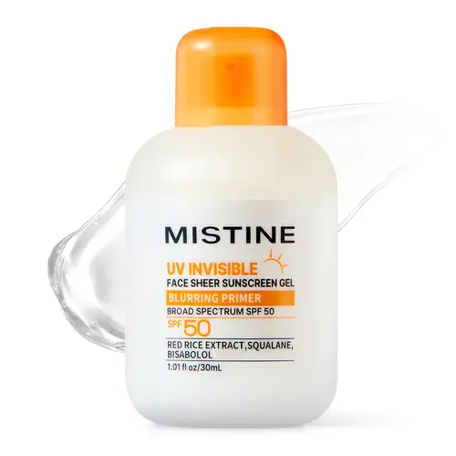 【NEW】MISTINE Official Dual-Function SPF50 Facial Sunscreen Primer Gel (30ml) - Broad-Spectrum Facial Sunscreen & Sun Care, Invisible, Lightweight, No White Cast, Smooth Matte Blur Finish, Everyday Use, Even Skin Tone, Natural Look