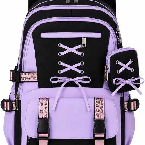 DAKIMOE School Backpack for Girls Kids Teens Adult Large Capacity Cute Bookbag for Primary Middle High School & College Students Durable Daypack Schoolbag