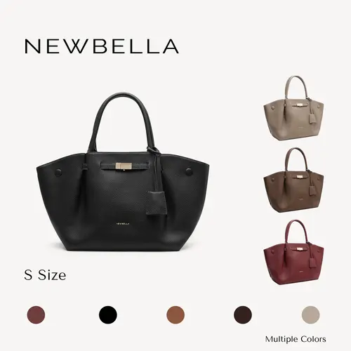 NEWBELLA Marella S Compact Collapsible PU Leather Tote Bag with Magnetic Closure, Fits 11-Inch Tablet for Errands & Daily Carry #sohoch