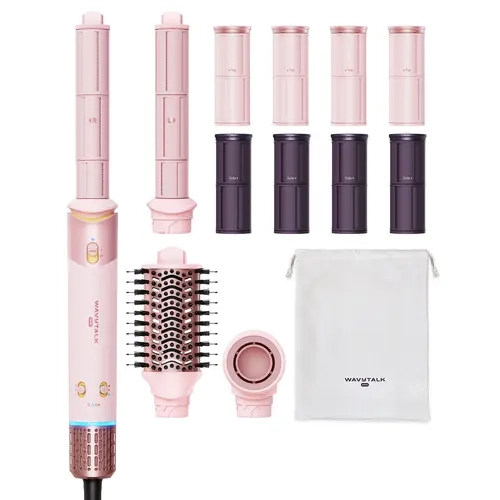 Wavytalk Airshape Pro Air Styler Set for Salon Blowout at Home | 4-in-1 Hair Dryer & Multi-Styler with Auto-Wrap Curlers & Rollers, Volumizing Brush, Less Heat Damage, Ionic Anti-Frizz
