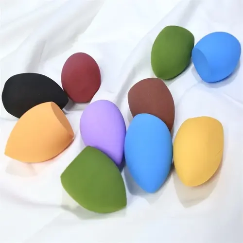 Bling Hair Reusable Non-Latex Makeup Puff - 1pc Random Color Face Sponge for Foundation Powder Application, Women's Cosmetics Makeup Tool (Not For Sale), Makeup Puffs