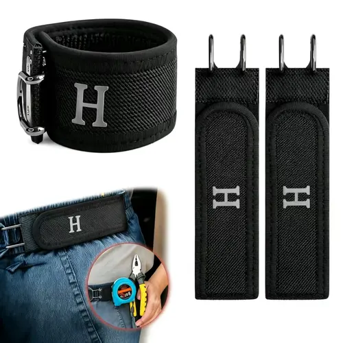 Men's Tactical Belt - 2026 Summer Metal Hook, No-Buckle Invisible Design, Soft Adjustable Size Stretch Heavy Duty Waistband, EDC Everyday Carry, Men's Accessories, Tactical Accessories, Fathers Day Gift for Jeans Outdoor Use