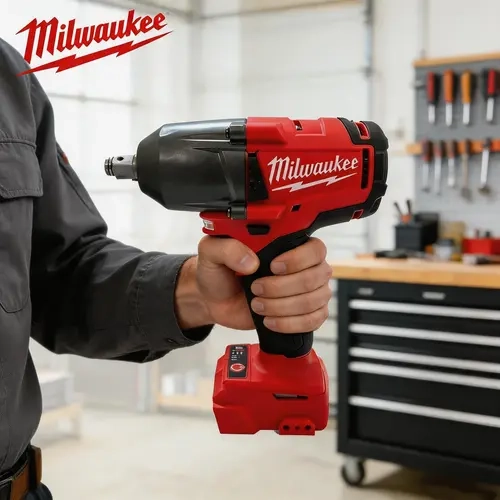 Milwaukee M18 900NM 1/2 in Brushless High-Power Electric Impact Wrench, 18V Battery-Operated Tool for Construction Projects, Heavy Truck & Workshop Repairs