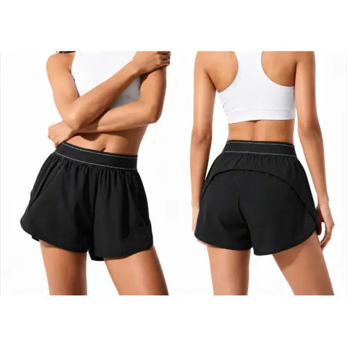 Women’s High Waisted Athletic Shorts, Flowy Workout Shorts with Wide Waistband, Lightweight Gym Shorts for Yoga, Training, Tennis & Casual Wear