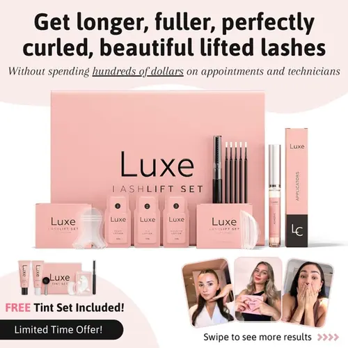 Luxe Eyelash Lift Kit, At Home Lash Lift, Lash Perm, Long Lasting Curled Lashes,