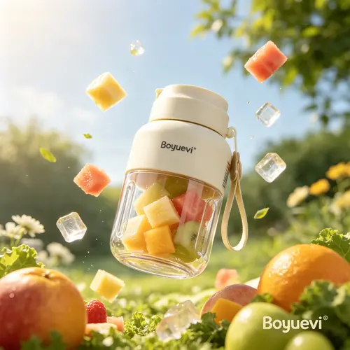 BOYUEVI Cordless Portable Juicer - USB Rechargeable Smoothies Blenders, 2-Size Combo (1350ml or 950ml+550ml), Durable & Reusable, Ice Crushing, BPA-Free, Blend On-The-Go for Gym Protein Shakes