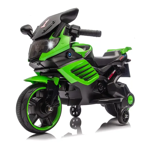 Garvee 6V Kids Electric Ride-On Motorcycle with Training Wheels – Realistic Engine Sounds, Music, Working Headlights, 2mph Max Speed – Electric Ride-On Vehicle for Children Ages 3 and Up