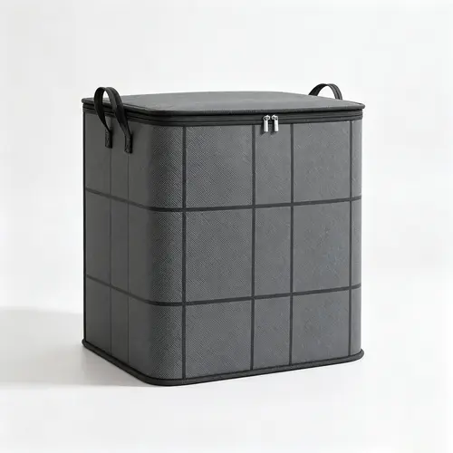 High-Capacity Fabric Organizer Bag with Reliable Zipper, Spacious Household Carryall for Bedding, Linens and Apparel, Ideal for Closet Storage and Moving Preparation