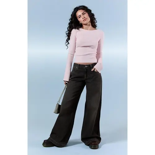 Pacsun Women's Sloane Low Rise Ultra Baggy Jeans Brown