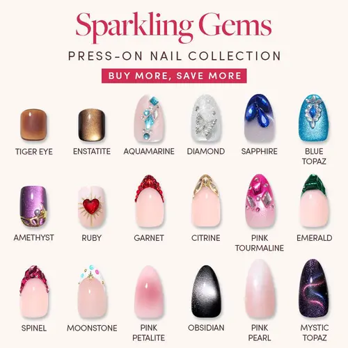 Glamnetic Sparkling Gems Press On Nail Collection