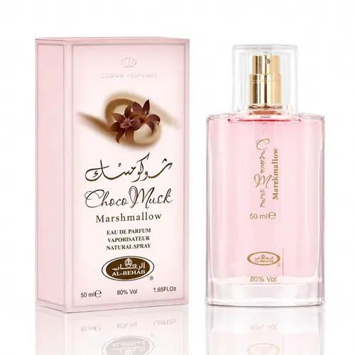 Women's Choco Musk Marshmallow Eau de Parfum - 50ml (1.65 oz) Single Bottle Liquid Fragrance, Gourmand Scent with Strawberry, Marshmallow, Cocoa, Long-Lasting Arabian Dessert Fragrances for Women