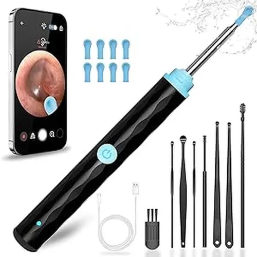Visual Ear Wax Removal Kit with 1080P HD Camera & App, Rechargeable Self Care Gadget with 8 Soft Silicone Tips for Safe At-Home Cleaning, Self Care Gadgets, Ear Wax Removals