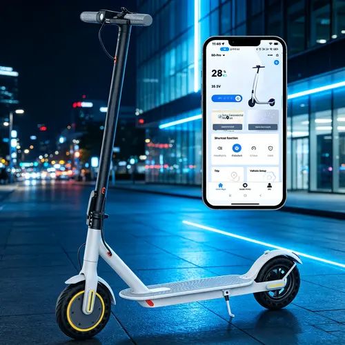 Adult 8.5in Motorized Road Scooter - 350W Motor, 19 MPH Speed, 15-22 Mi Range, 265 LBS Load Capacity, APP Control, Folding Commuter Lightweight Multifunctional Electric Scooter