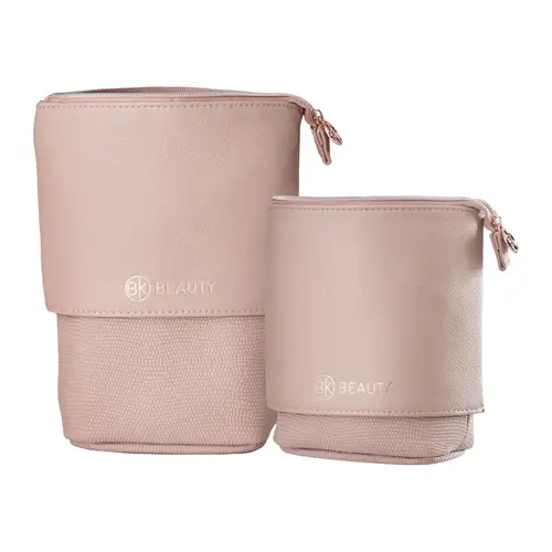 Standup Brush Holder & Travel Makeup Bag - Blush