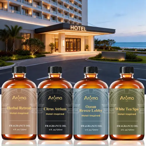 Luxury Hotel Diffuser Oil 120ml- My Way Citrus Atrium, R-Carlton Ocean Breeze Lobby, White Tea, Beach Villas Fragrance Oil- Aromatherapy Scented Oils for Diffuser