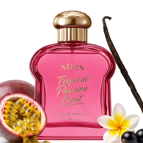 Sttes Perfume Tropical Passion Fruit Eau de Parfum, Long Lasting Women's Perfume with Passion Fruit Frangipani Mango Orange & Vanilla Scent, Fruity Gourmand Fragrance Gift for Women, 100ml / 3.4 Fl Oz,back to school