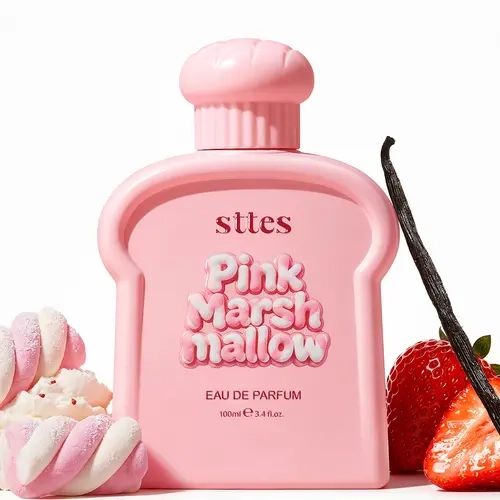Sttes Marshmallow Eau de Parfum (EDP) - Long-Lasting Gourmand Fragrance for Adults, Dessert Scent with Sweet Marshmallow, Strawberry, Whipped Cream, Sugar, Coconut Vanilla & Creamy Vanilla Notes, 100ml/3.4 Fl Oz Gift