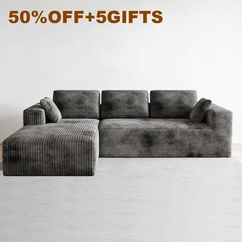 Modular sofa set — L-shaped multifunctional sofa with detachable modules, ideal for indoor and outdoor use