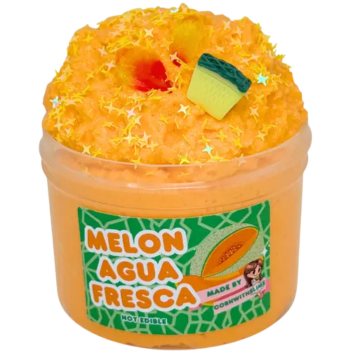Melon Agua Fresca 8oz Slime Snow Fizz Texture Scented Melon Agua Fresca