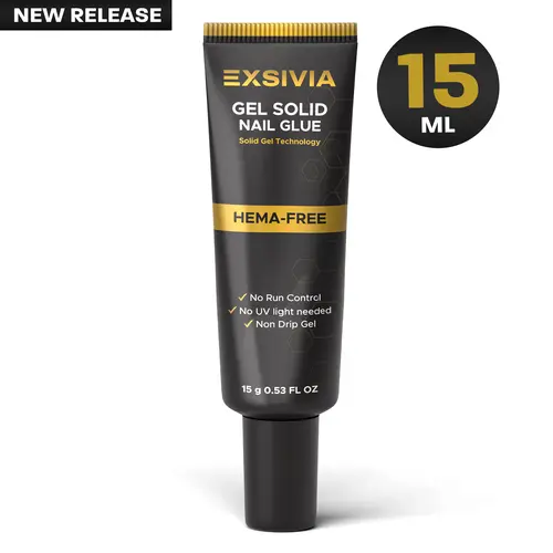 Super Strong Semi Solid Nail Glue 15g for All Nail Types, Press On Nails, Acrylic Nails and Nail Tips, Quick Drying, Long Lasting, No UV Light Needed, Thick No-Drip Adhesive