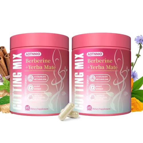 60 Count Cutting Fitness Supplement Blend Capsules|Berberine Extract|5-HTP|Chromium|Magnesium|Yerba Mate|Daily Lifestyle Support|For Men and Women