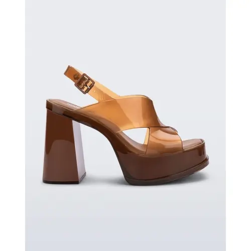 Melissa Women's Dressy Platform Sandals - Open Toe Jelly Platform Heels for Dancing