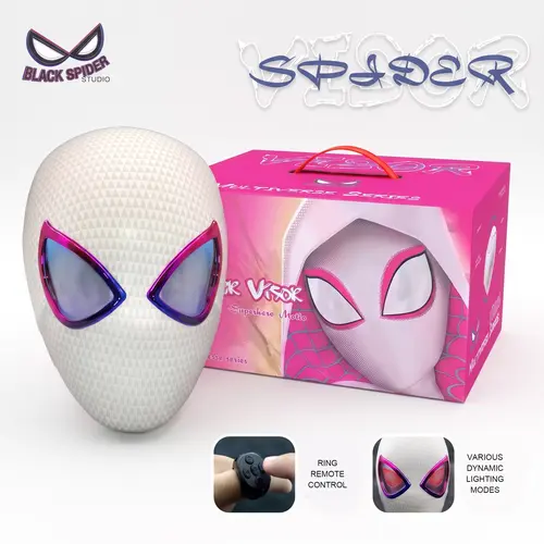 Marvel Cool Hero Mask Accessories - Remote Control, Skin-friendly, Red & Blue Lights, 26x19x11cm Plastic - Ideal for Cosplay, Halloween