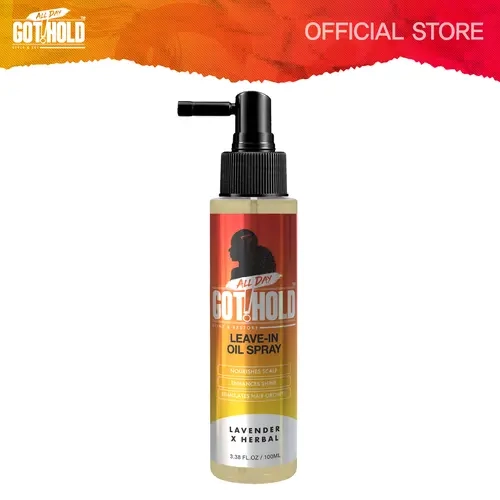 ALL DAY GOT HOLD Lavender Leave-In Holding Spray - Lightweight Daily Hair Oil Treatment for All Textures, Hydrating Scalp Care, Smooths Strands, Ideal for Braids & Protective Styles, Fine Mist
