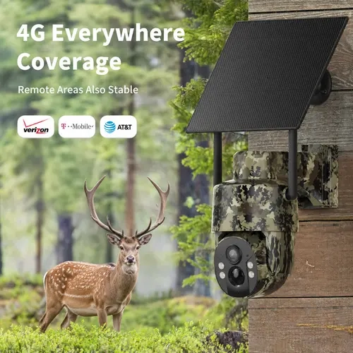 [Affiliate Auction Only] Solar Powered 4G Security Camera CB174S, 4MP HD Color Night Vision, Built-in Cellular Card, No WiFi Outdoor Camera for Farm/Home with IP65 Waterproof, 4G LTE Data Service need activate summerwins