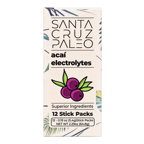 Electrolyte Powder Sticks (12 Servings) - Flavored Electrolyte Hydration Drink Mix Sticks - Himalayan Pink Salt, Sea Salt, Magnesium Glycinate, Potassium Chloride, Sugar Free