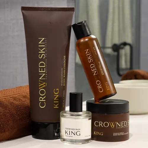Crowned Skin Cologne-Infused Body Wash - Full Ritual Set - 4 Piece - Choose Your Scent