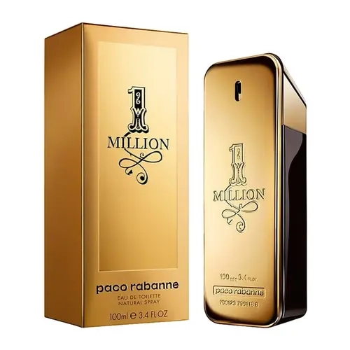 Paco Rabanne 1 Million Eau de Toilette For Men 3.4 oz | Men's Warm Spicy Leather Cologne with Blood Mandarin, Cinnamon & Amber