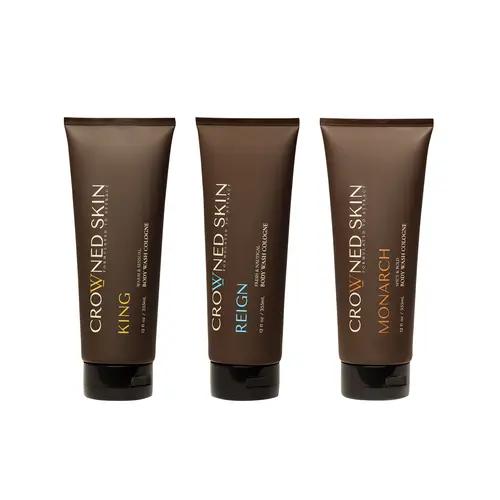 Crowned Skin Cologne-Infused Body Wash - King, Reign, Monarch - 3 Pack