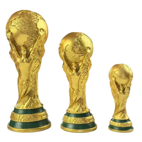 Official FIFA World Cup Trophy Replica Set - Premium Soccer Championship Collectible, Sports Memorabilia Display, Desk Ornament Gift for Collectors & World Cup Fans