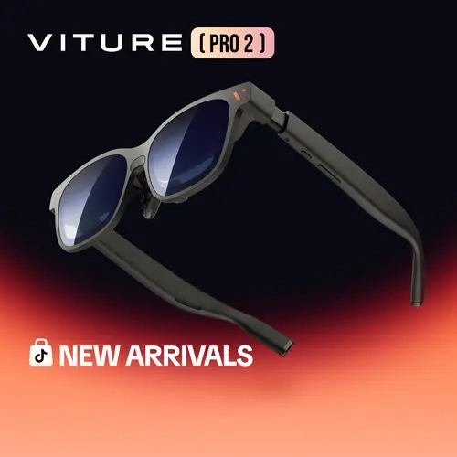 VITURE Pro 2 XR AR Smart Glasses - UltraClarity 3.0, 146" Display, 50° FOV, 1600 Nits Micro-OLED, 63g Lightweight Design Eyewear, 0-5.00D Built-in Diopter, Eye Care Display, Phone Sync & Computer Sync for Gaming, Movies