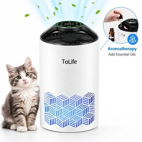 2026 New Tolife TZ-K1 Air Purifier, Kills Viruses Germs Allergens Dust, Silent Baby Safe & Pet Friendly Air Cleaner for Home Bedroom
