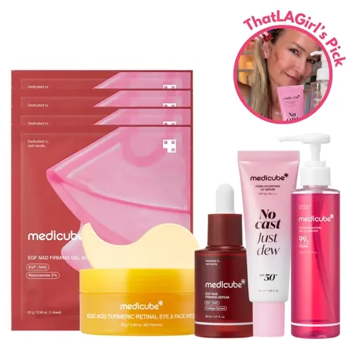 [medicube x ThatLAGirl_Shop] Firm & Glow Routine | Radiance, Anti-Aging, Fine Lines & Firming Care | Plump, Glow, Youthful Looking Skin | Korean Skincare, K-Beauty