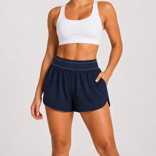 Women’s High Waisted Athletic Shorts, Flowy Workout Shorts with Wide Waistband, Lightweight Gym Shorts for Yoga, Training, Tennis & Casual Wear