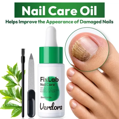 VERDORA Fungal Nail Care Oil, 8-Hour Overnight Nail Conditioning,Triple Action Formula,Nail Conditioning,Tea Tree & Oregano Oil