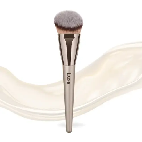 Luxe Professional Makeup Brush - Vegan Bristles Complexion Perfecting Tool for Full Coverage Foundation, Buff Outward Seamless Blend, TikTok Shop Back to School
