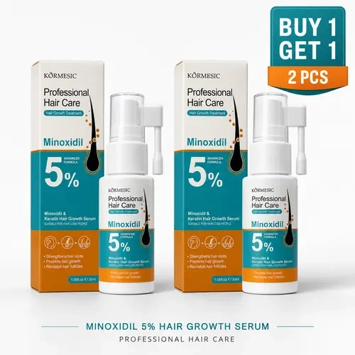 [BUY 1 GET 1 FREE Product] 5% Minoxidil Scalp Spray with Nozzle, Rosemary & Biotin Blend, Lightweight Daily Nourisher for Men's Hair Loss Solutions, Gentle Non-Irritating, Portable Size Travel Hair Care, Sohochic