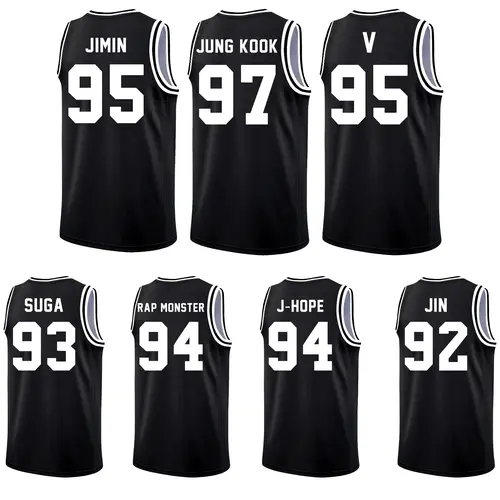 2026 Arirang Kpop BT21 Band Sleeveless Mesh Jersey Tank, Men's/Women's Fandom Apparel with Custom Back Birth Year Graphic, Breathable Lightweight Professional Sports Concert Wear