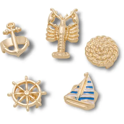 Crocs Jibbitz Decorative Shoe Charms Set - 5-Pack Lightweight Jewelry-Inspired Decorative Shoe Accessories for Sandal Personalization