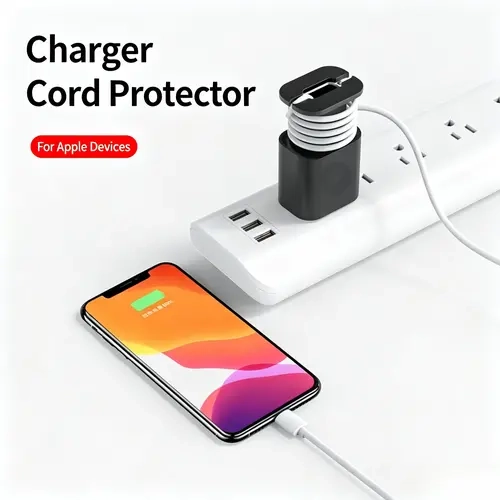 2-Pack 2 in 1 Silicone Charger Protector with Cord Wrap, iPhone Silicone Power Adapter Case, Cable organizer, Snapback Charger Winder, Compatible with 18W/20W