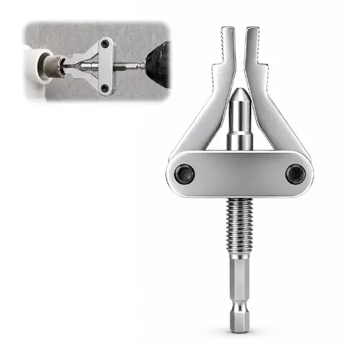 Multi-Size Broken Thread Extractor Tools, 1/2-in, 3/4-in, 1-in Pipe Nipple Remover, Drill-Powered Solution for Rusty Faucets & Nipple Pipe Removal Needs