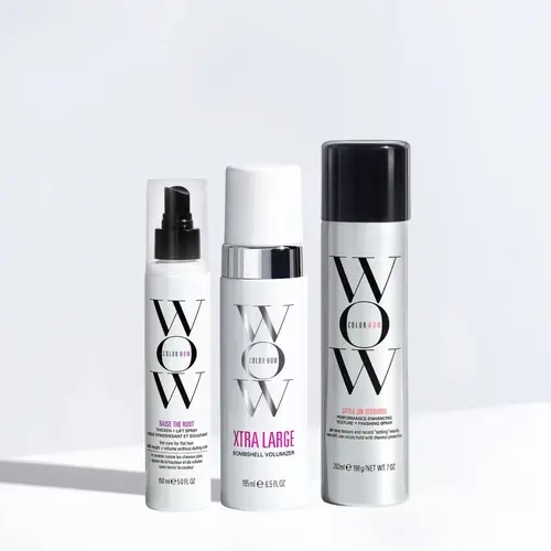 Color Wow Bombshell Hair Volume Routine Bundle | Xtra Large Bombshell Volumizer, Raise the Root & Texture Spray | For Fine, Flat Hair | Volumizer, Root Lifter & Texture Spray Set | Award-Winning Hair Products