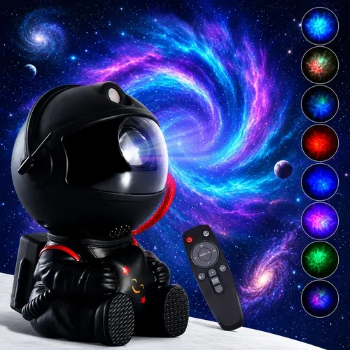 Remote-Controlled Astronaut Star Projector - Galaxy Projector, Starlight Roof LED Light, Mens Room Decor, Night Light, Cool Gadget, Home & Festive Decoration